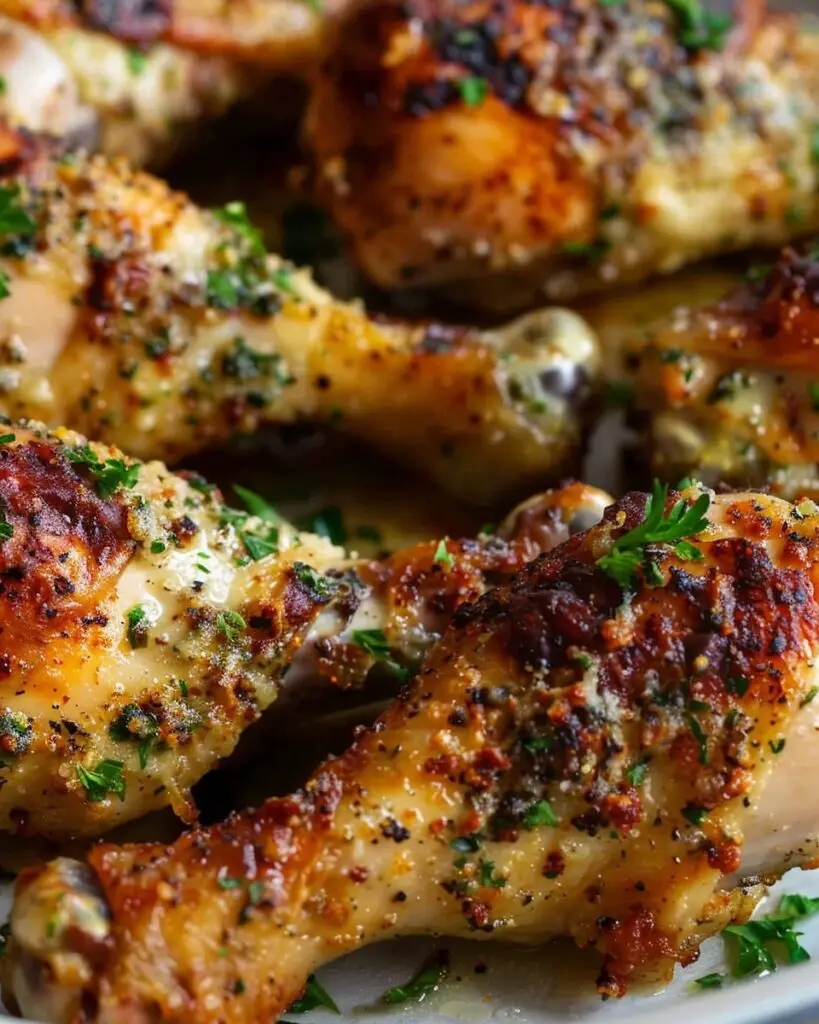 Baked Garlic Parmesan Chicken Drumsticks