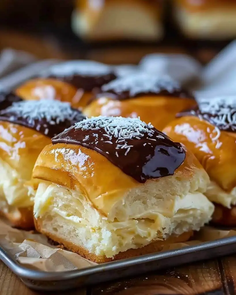 Boston Cream Hawaiian Rolls