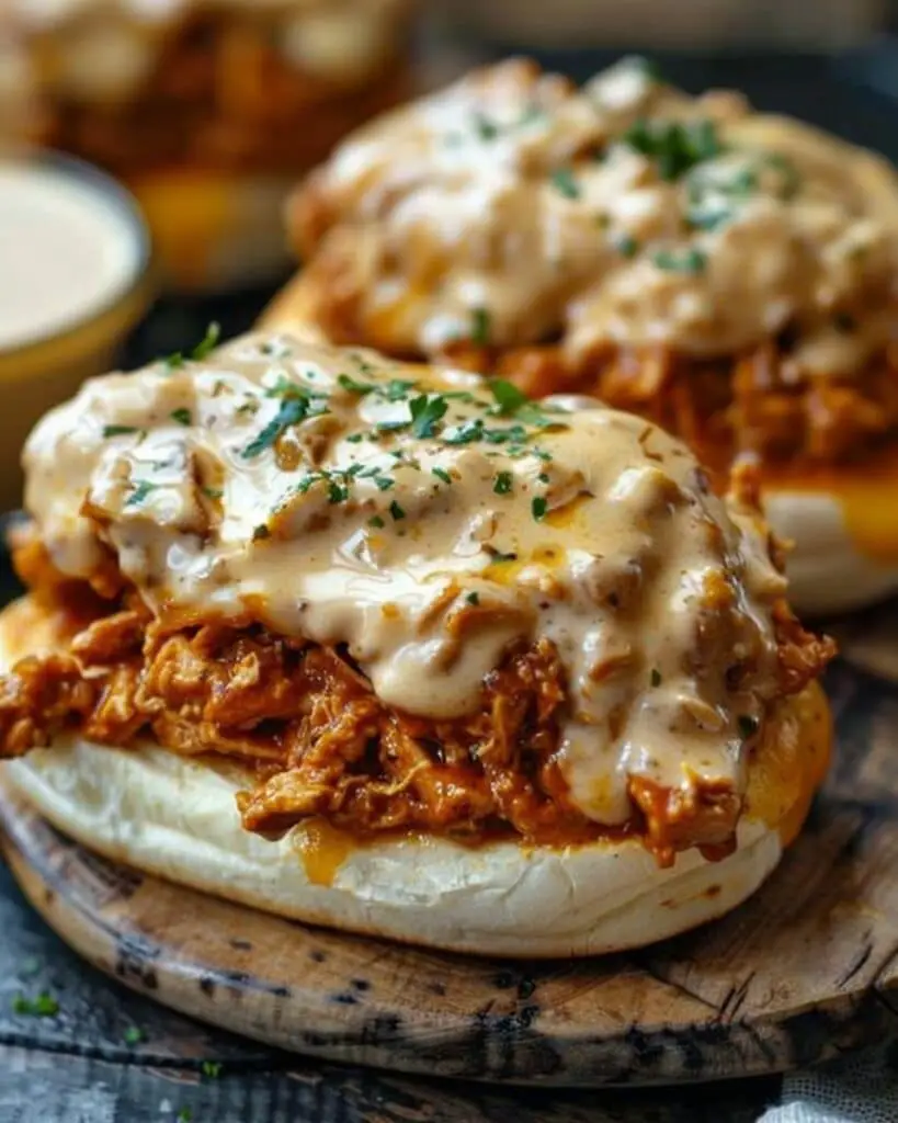 Cajun Chicken Sloppy Joes With Creamy Cheese Sauce