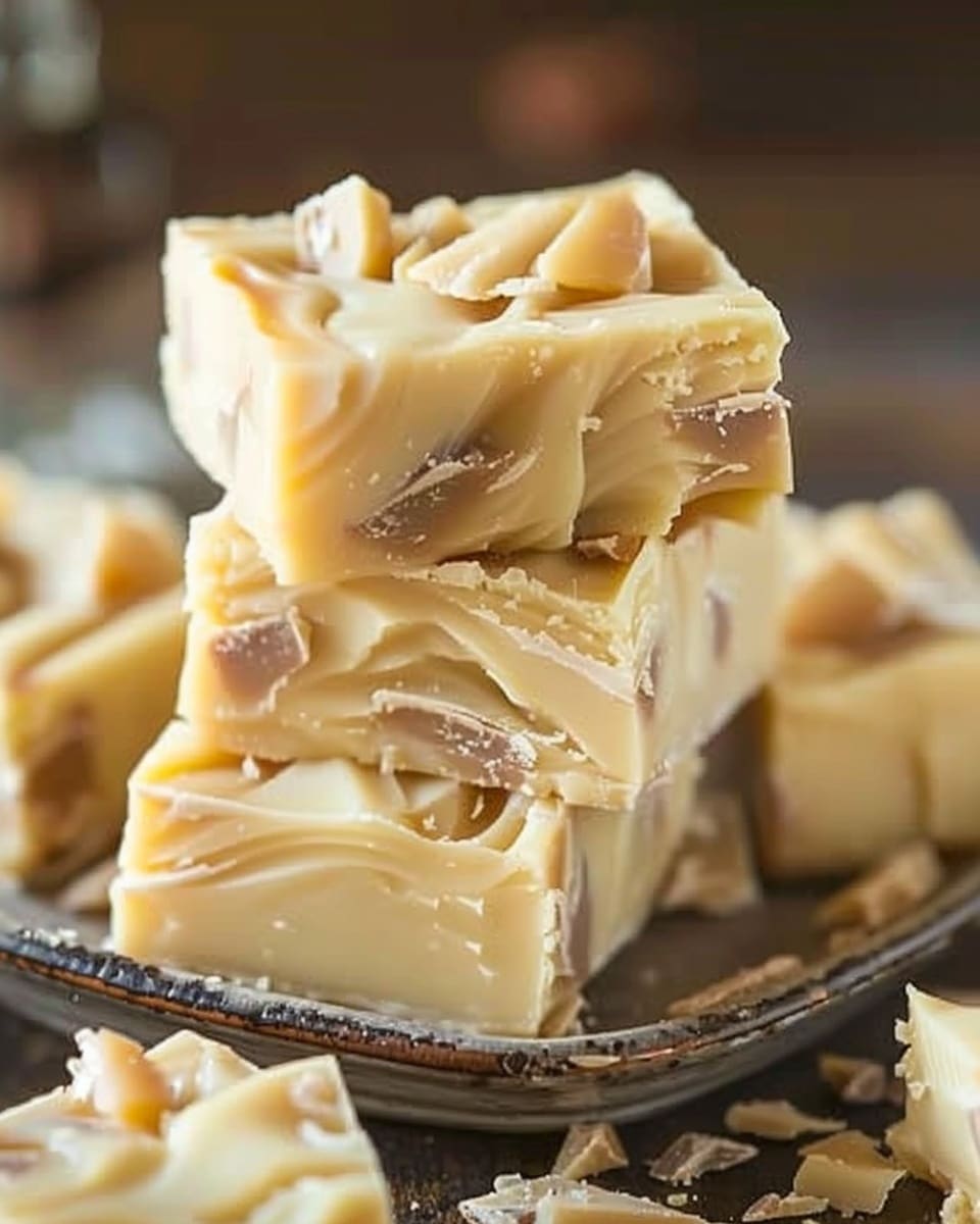 Caramel-Infused White Chocolate Fudge