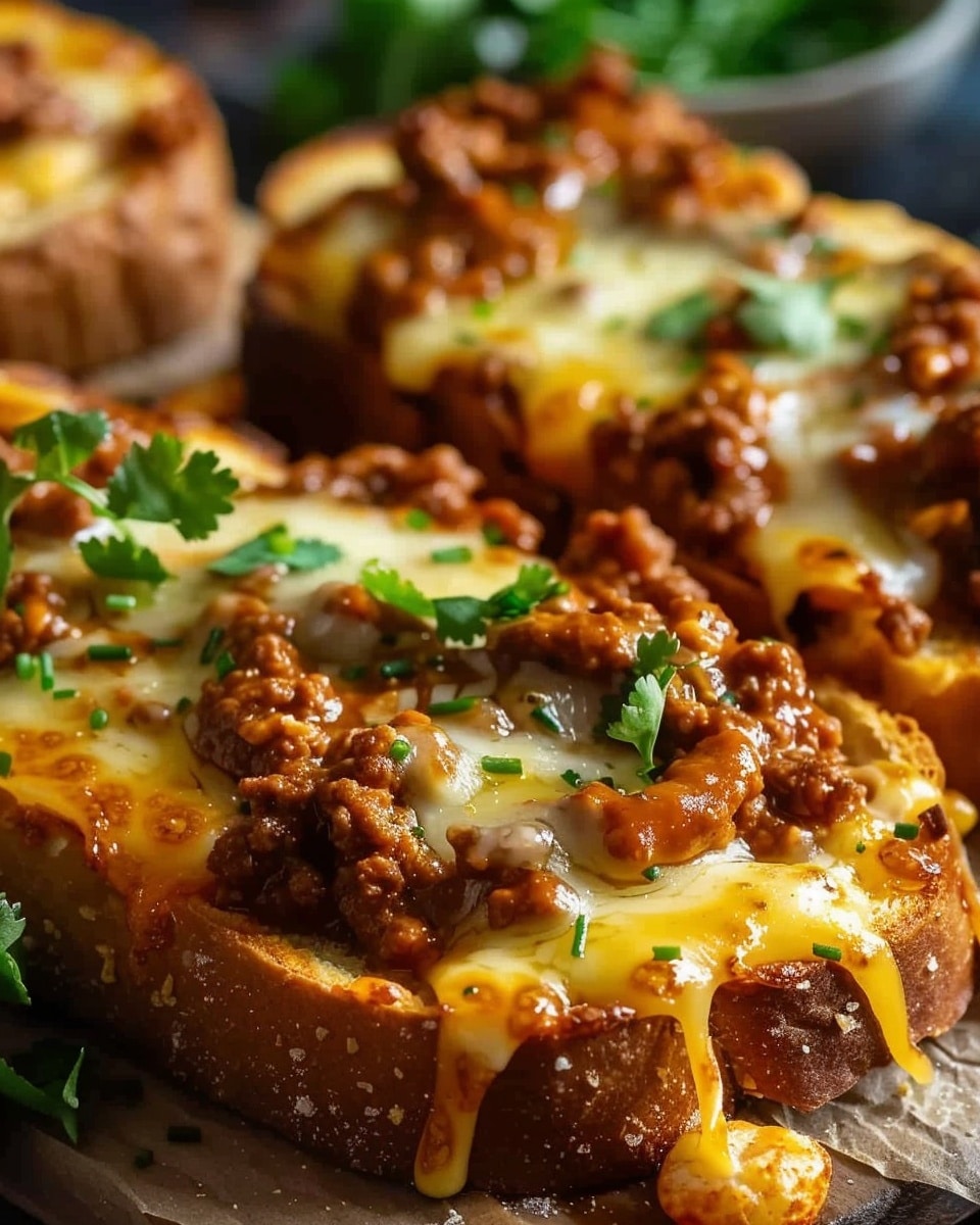 Cheesy Sloppy Joe Toast