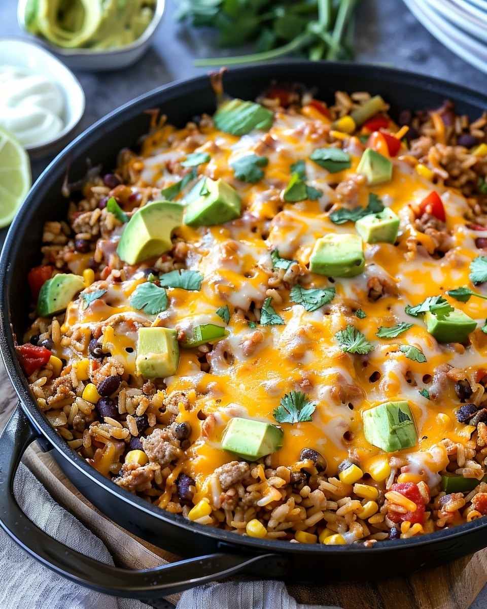 Cheesy Taco Rice Skillet