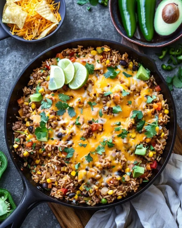 Cheesy Taco Rice Skillet