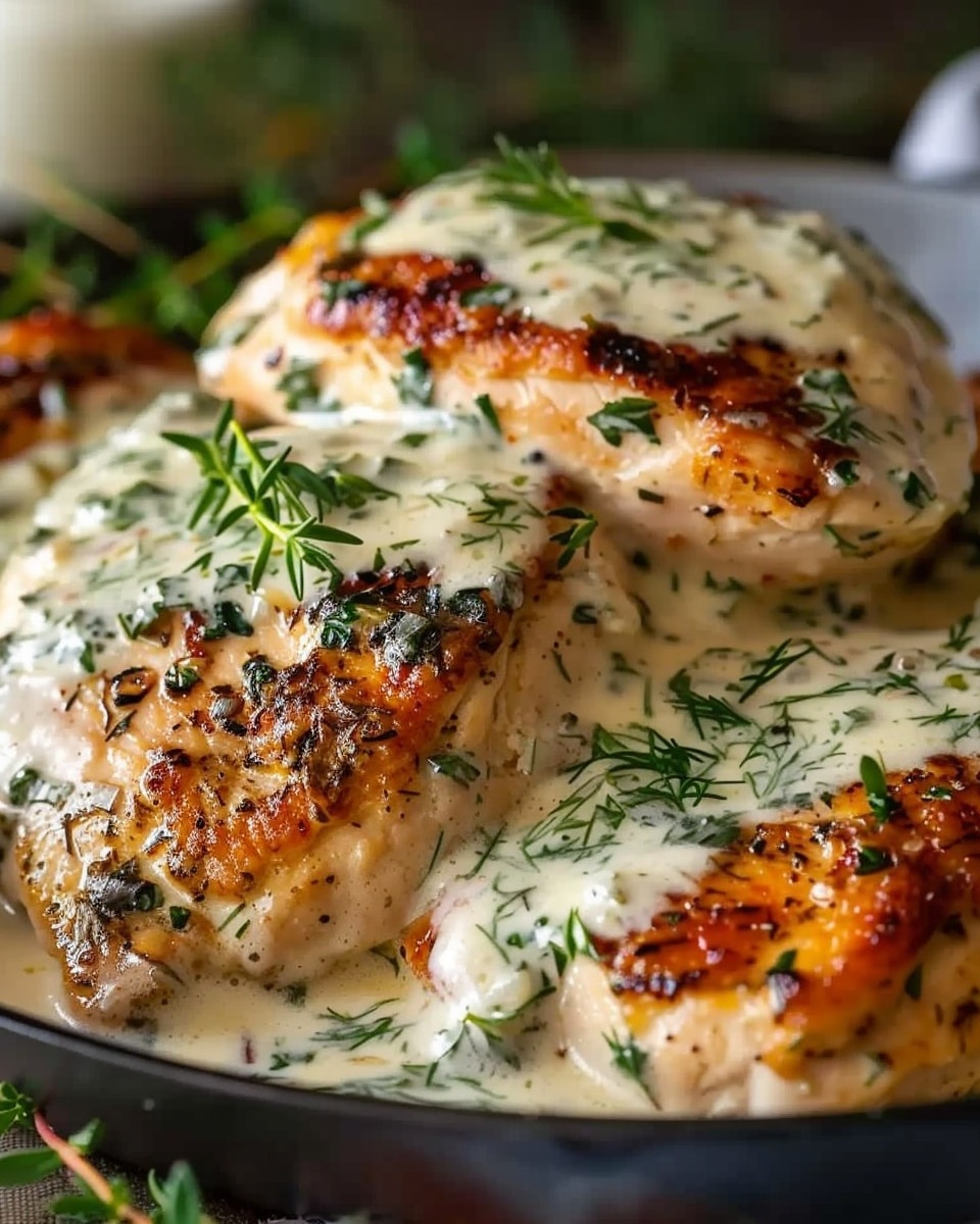 Chicken In Boursin Sauce With Garlic & Fine Herbs