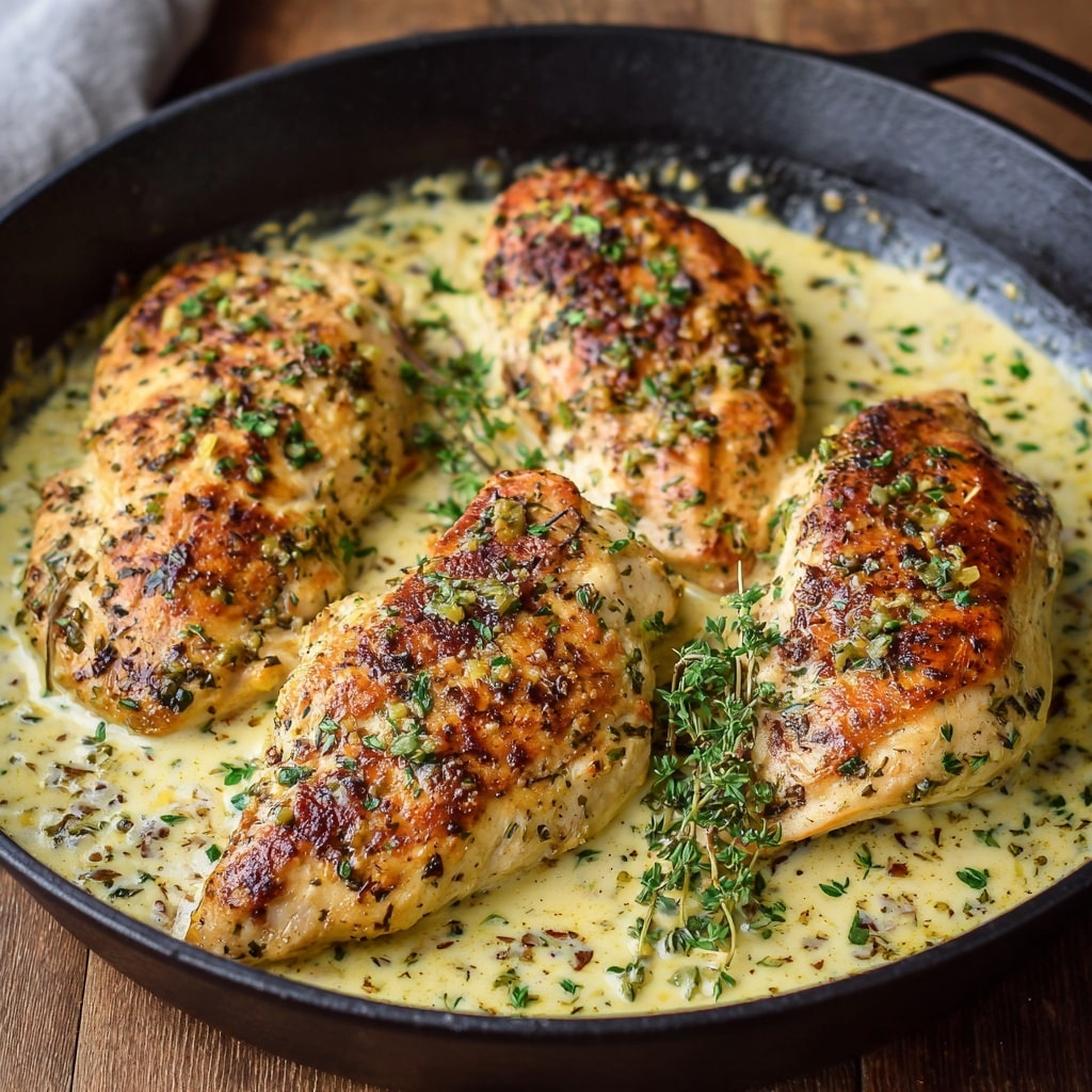 Chicken In Boursin Sauce With Garlic & Fine Herbs