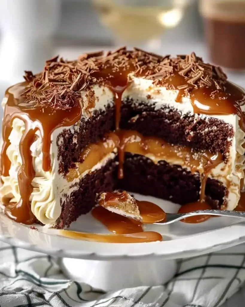 Chocolate Caramel Cream Cake