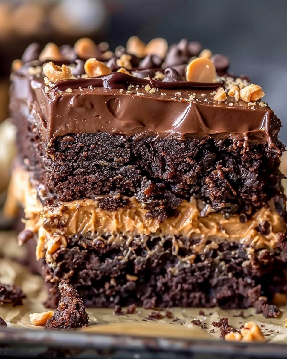 Chocolate Peanut Butter Ooey Gooey Cake