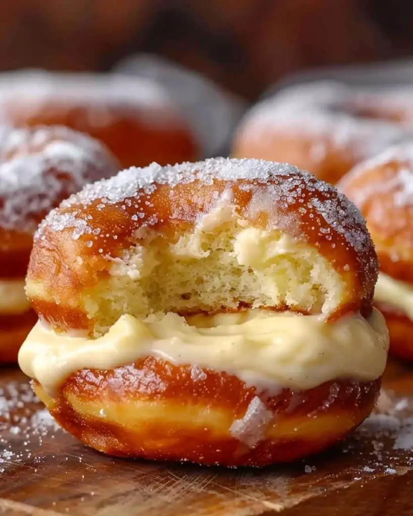 Cream-Filled Custard Doughnuts (Boston Cream–Style)