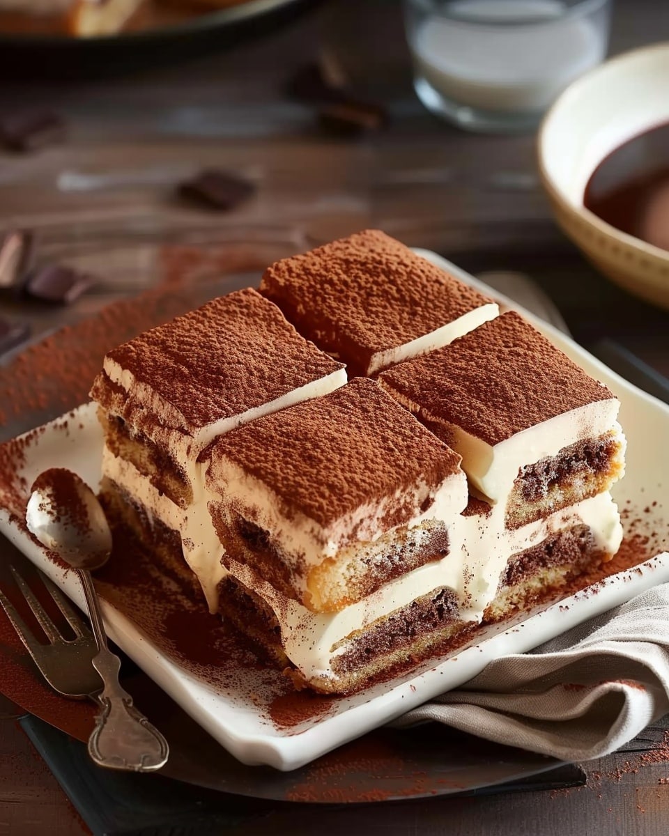 Creamy Cocoa Tiramisu Slice