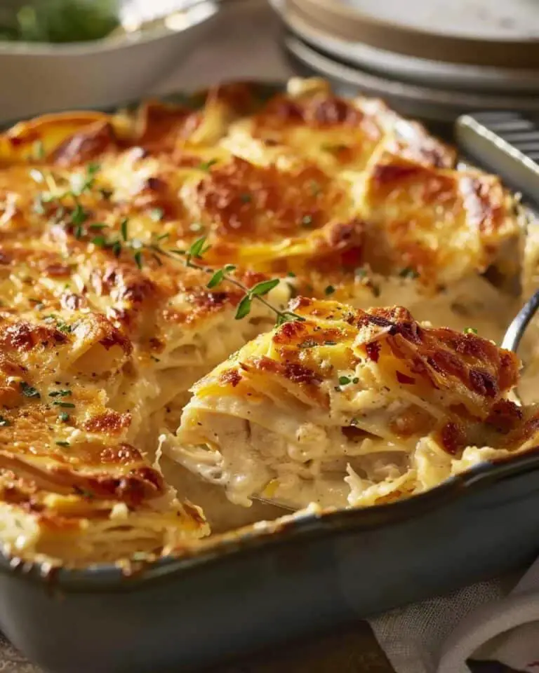 Creamy Golden Chicken Layer Bake