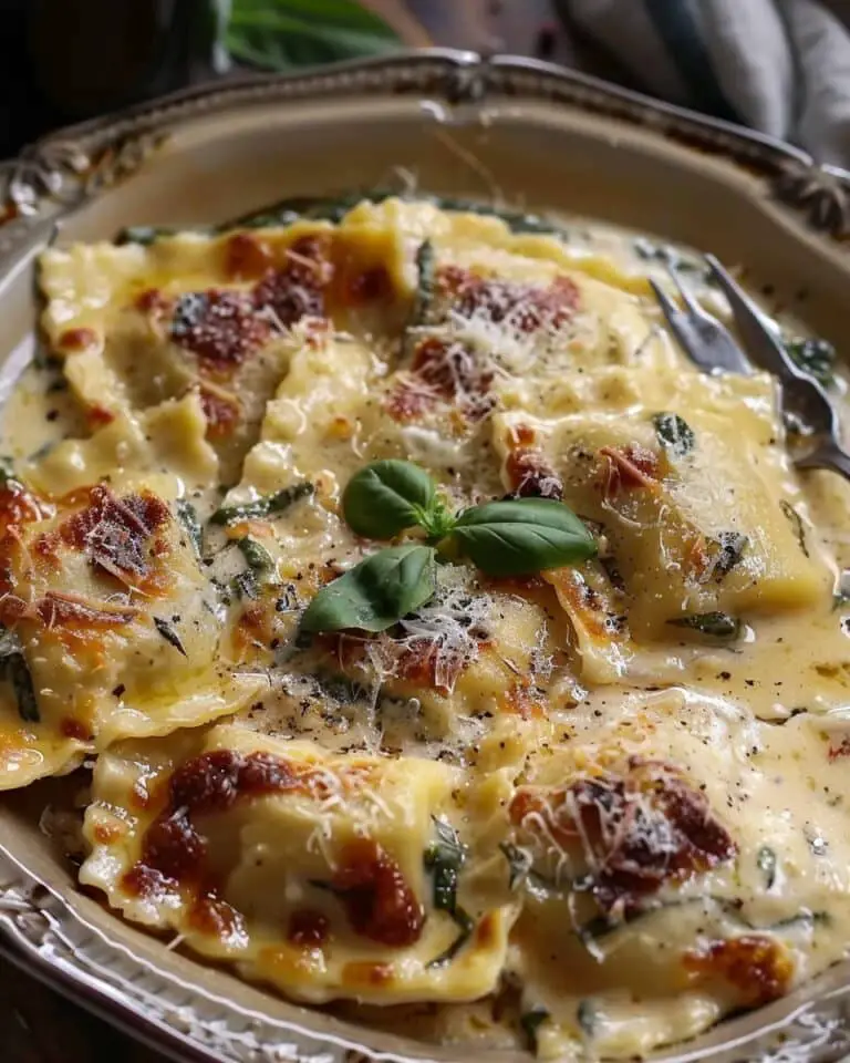 Creamy Tuscan Cheese Ravioli