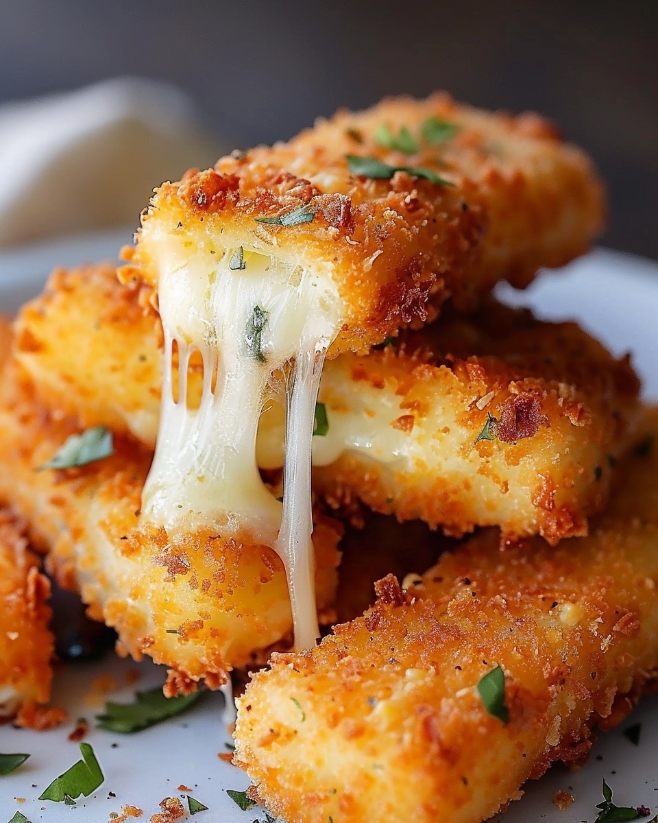 Crispy Cheese-Stuffed Potato Sticks