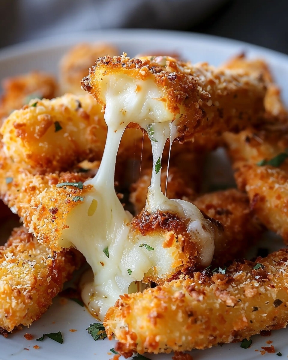 Crispy Cheese-Stuffed Potato Sticks