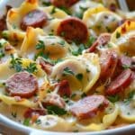 Crockpot Pierogi Casserole With Kielbasa