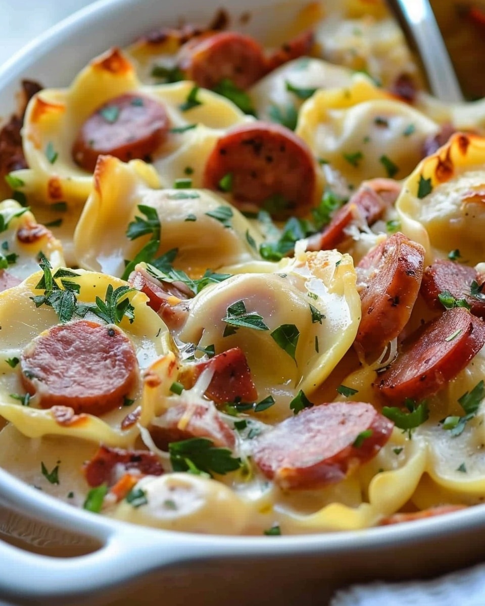 Crockpot Pierogi Casserole With Kielbasa