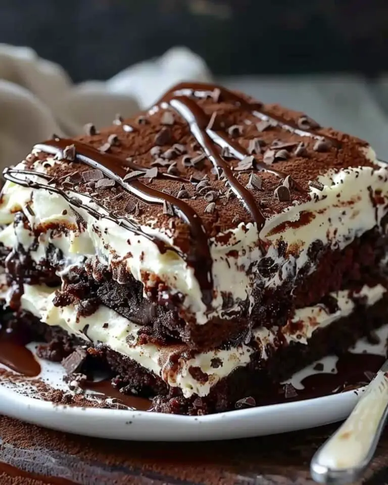 Decadent Brownie Lasagna