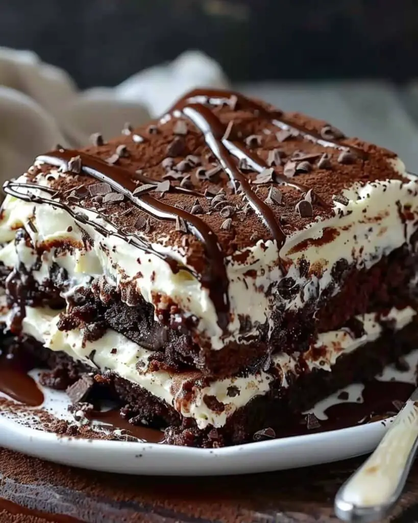 Decadent Brownie Lasagna