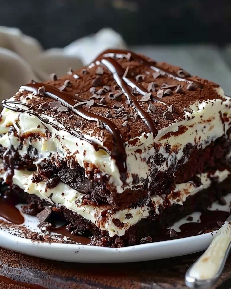 Decadent Brownie Lasagna