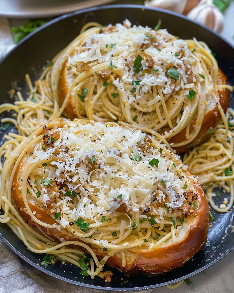 Garlic Butter Spaghetti Bowls