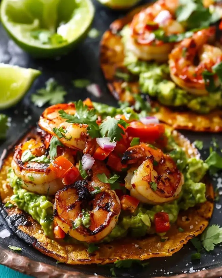 How to make Grilled Shrimp Tostadas With Guacamole Salsa