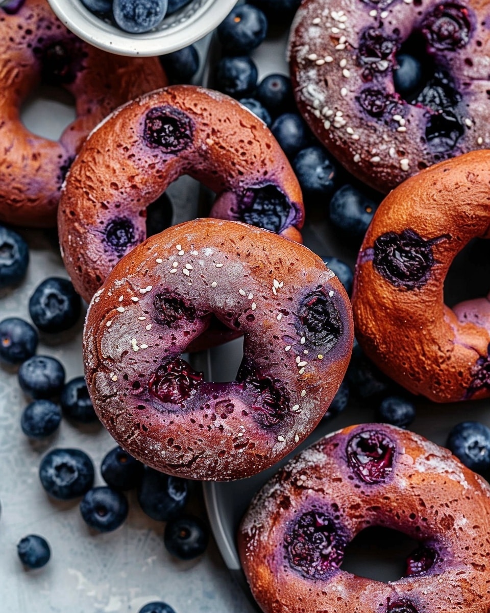 Homemade Blueberry Bagels (Real Flavor)
