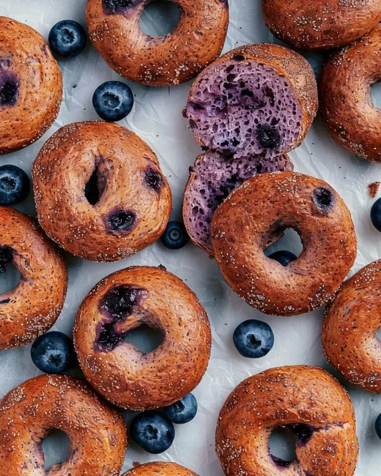 Homemade Blueberry Bagels (Real Flavor)