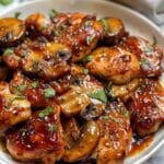 Honey Garlic Chicken With Mushrooms