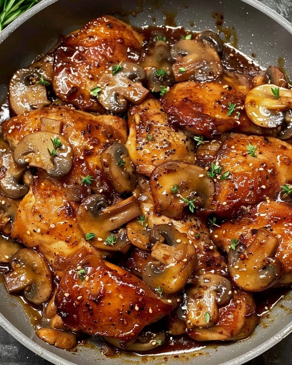 Honey Garlic Chicken With Mushrooms