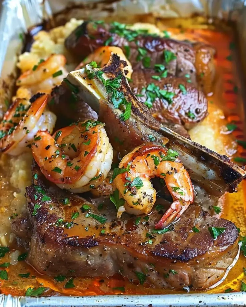Lamb Chop, Shrimp And Grits Recipe