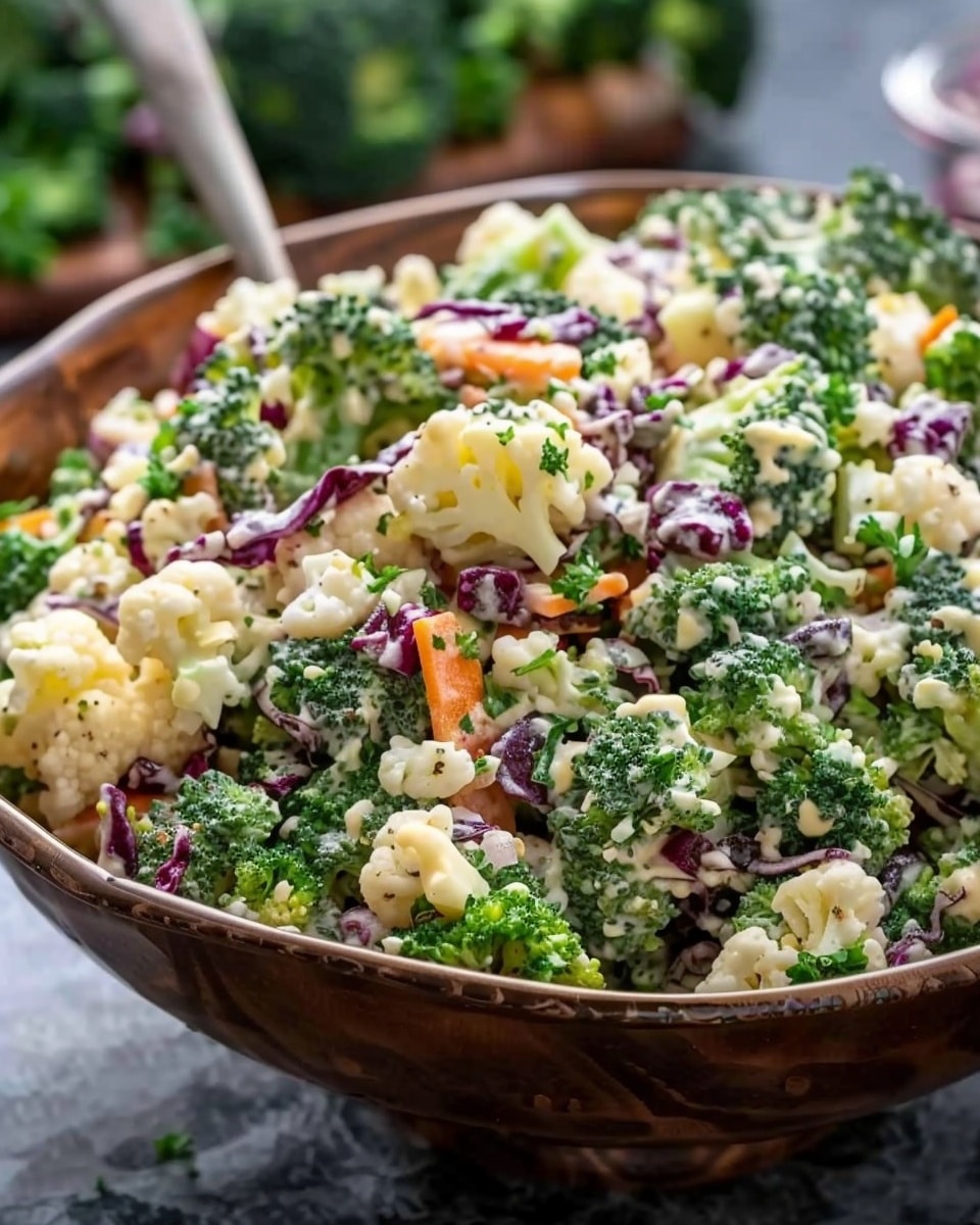 Loaded Broccoli Cauliflower Salad (Low Carb)
