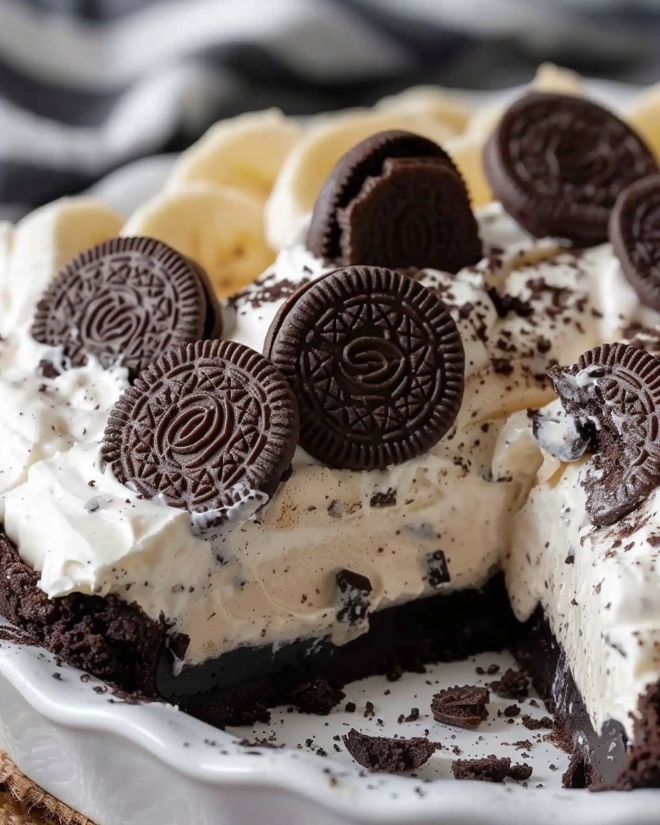 No Bake Banana Oreo Cream Pie