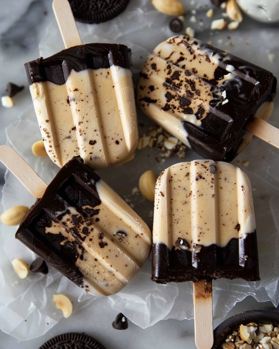 How to make Peanut Butter Oreo Yogurt Popsicles