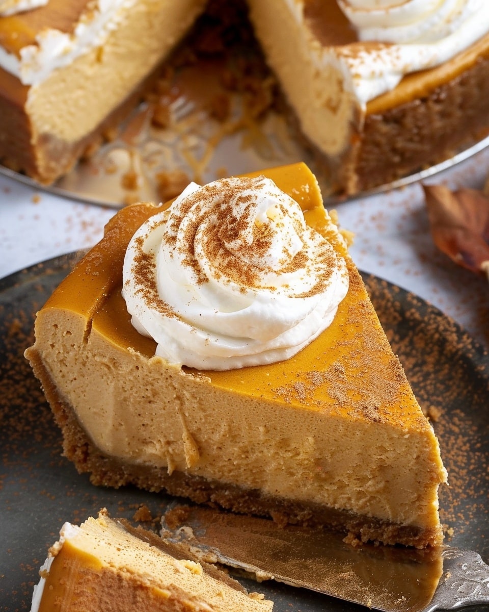 Pumpkin Cheesecake With Maple Whipped Cream