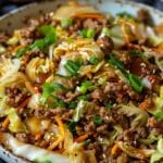 Quick Chinese Ground Beef & Cabbage Stir Fry