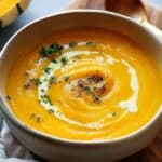Creamy Honey Roasted Acorn Squash Soup