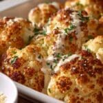 Ruth’s Chris-Style Roasted Cauliflower With Parmesan Cream