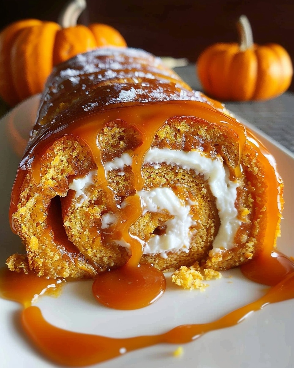 Salted Caramel Pumpkin Roll Recipe