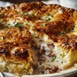 Sausage Gravy And Biscuit Pie