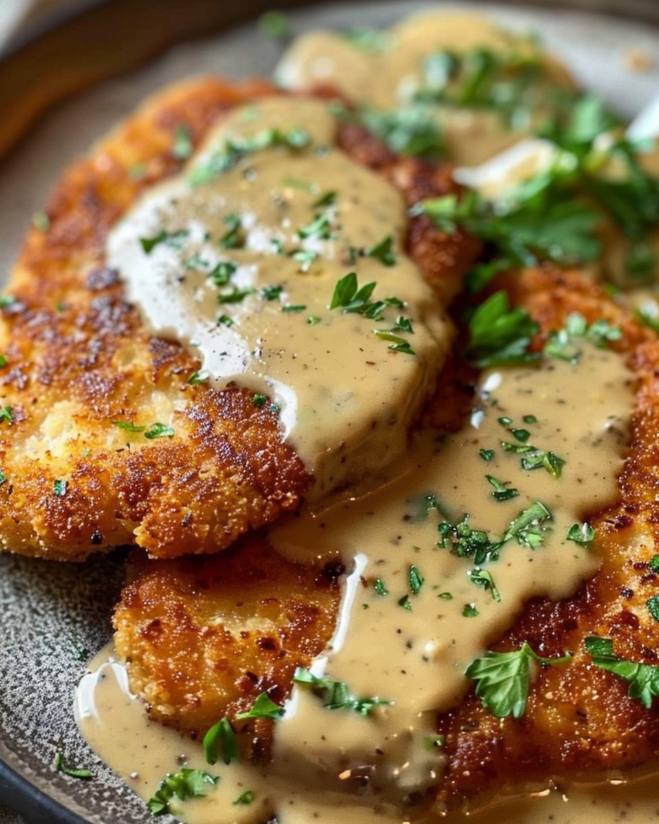 Schnitzel With Dijon Gravy