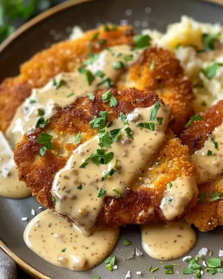 Schnitzel With Dijon Gravy