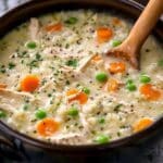 Slow Cooker Creamy Chicken & Rice Soup