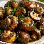 Slow Cooker Garlic Herb Sautéed Mushrooms