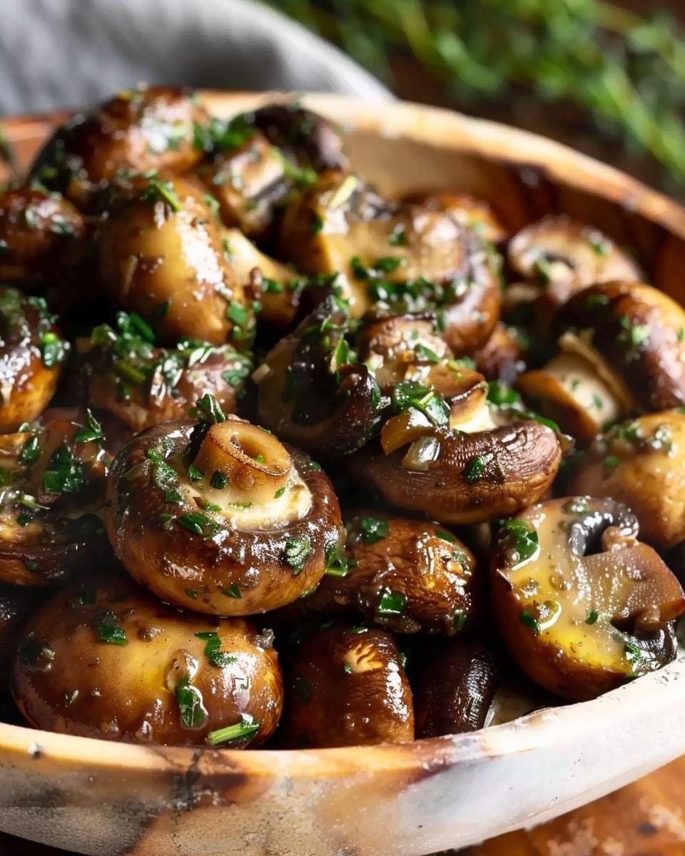 Slow Cooker Garlic Herb Sautéed Mushrooms