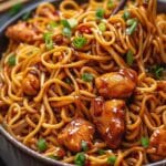 Sticky Garlic Chicken Noodles Recipe