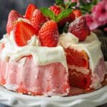 Strawberries & Cream Cake With Cream Cheese Buttercream