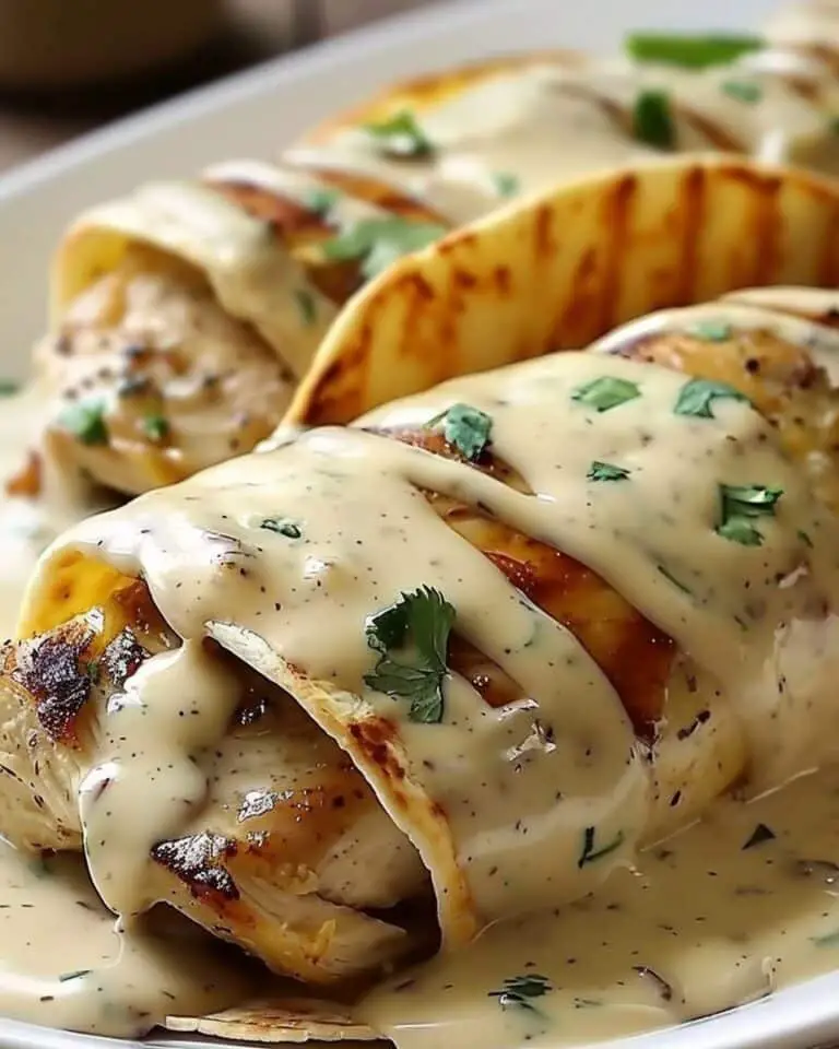 Tender Chicken Wrapped In Tortillas With A Rich, Creamy Cheese Sauce
