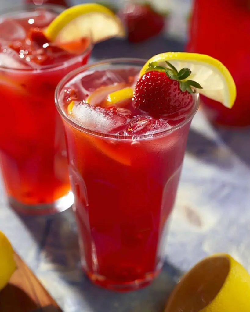 The Best Hibiscus Tea Strawberry-Lemonade Refresher