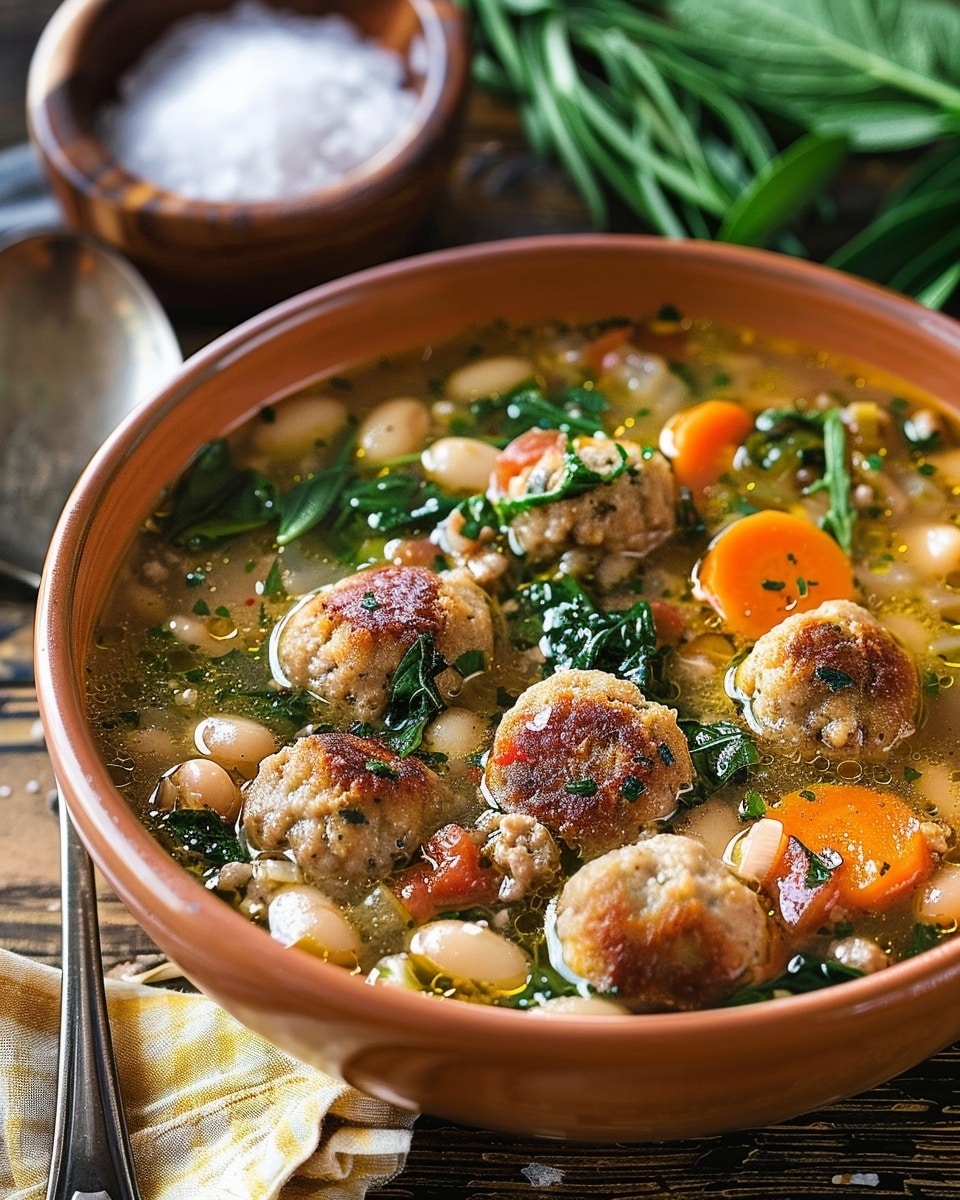 Tuscan White Bean Soup With Meatballs