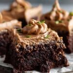 Zucchini Brownies With Peanut Butter Frosting