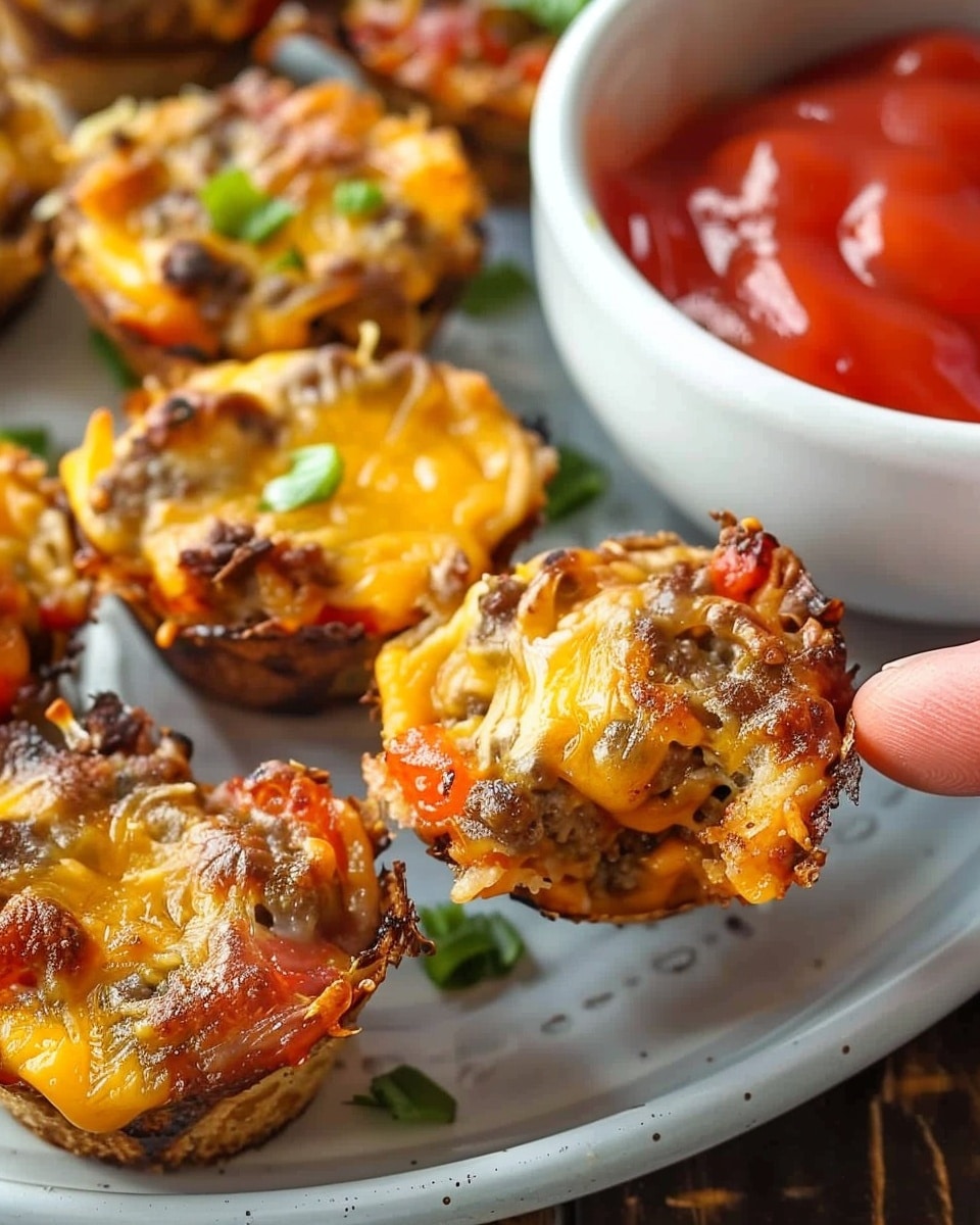 50-Calorie Cheeseburger Bites (Oven-Baked Burger Cups)